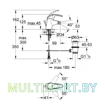 Смеситель Grohe Eurosmart Cosmopolitan (32839000) картинка 2